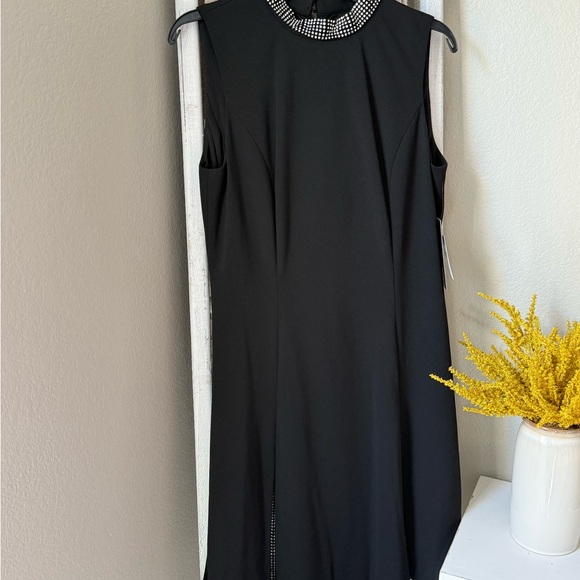 Karl Lagerfeld Black Mini Dress with Silver Accents - Picture 7 of 7